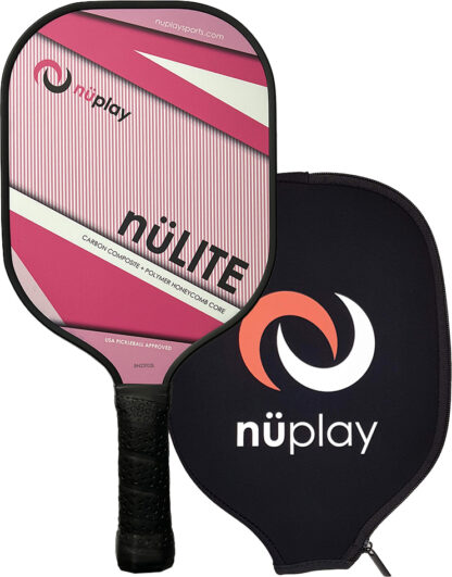 Nüplay nüLITE pink paddle with cover